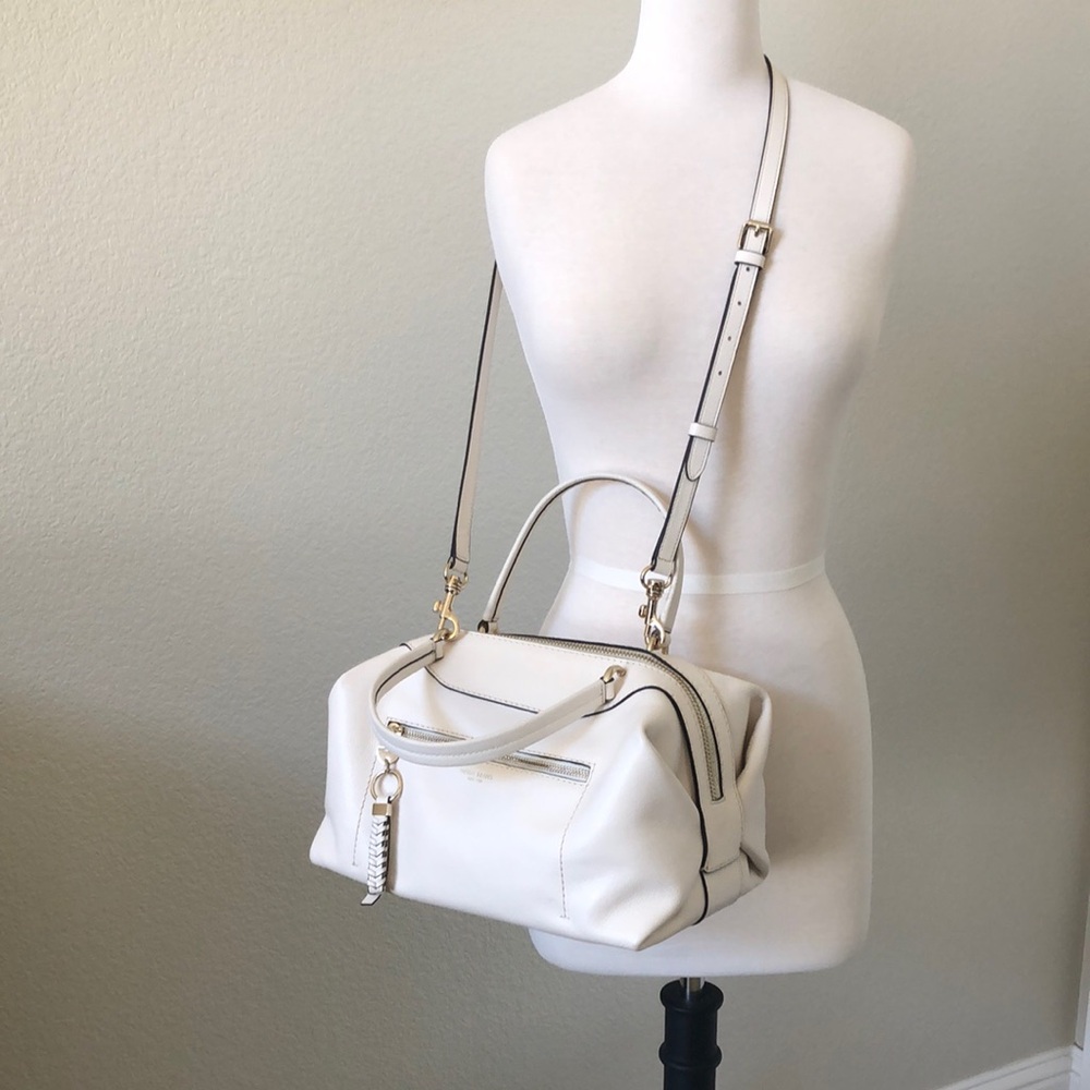 Henri Bendel White Leather Satchel